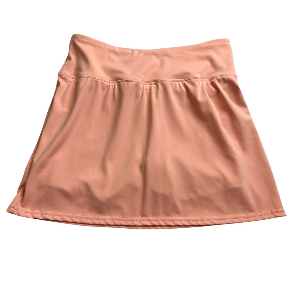 Real Essentials Women Peach Coral Active Athletic Skort Built-in Shorts Medium